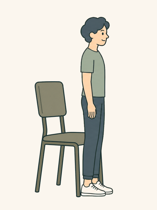 椅子深蹲动作演示